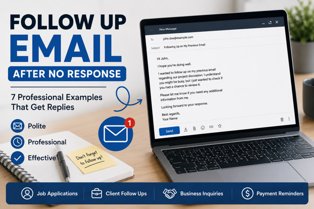 follow up email after no response example for work