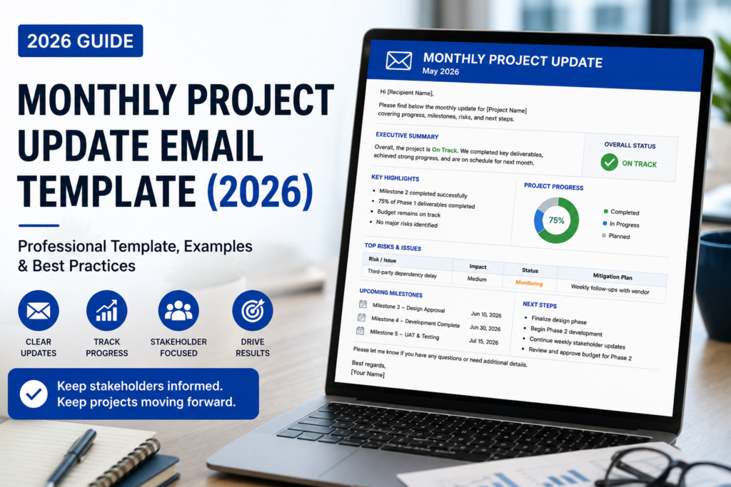 Monthly Project Update Email Template (2026).