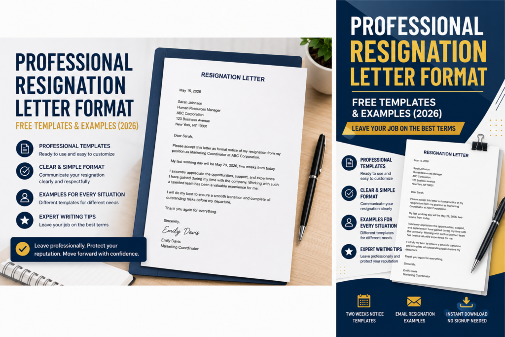 short resignation letter