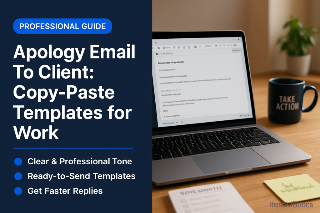 Apology Email To Client: Copy-Paste Templates for Work (2026) 2 Apology Email To Client - professional template and example guide