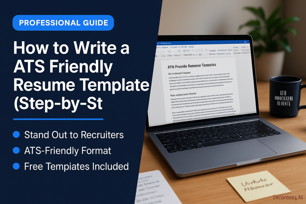 How to Write a Ats Friendly Resume Template (Step-by-Step) 2 ATS friendly resume template - professional template and example guide