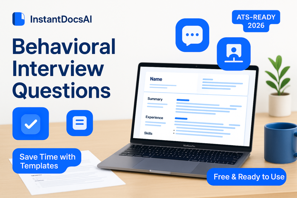 behavioral interview questions — InstantDocsAI professional guide with templates and examples