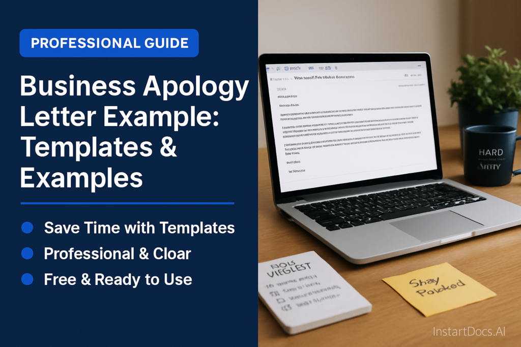 business apology letter example - professional template and example guide