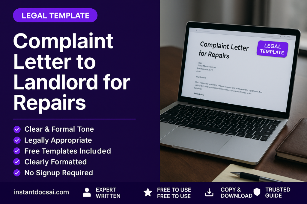 Complaint Letter to Landlord for Repairs 2 Complaint Lette — professional guide, templates and examples