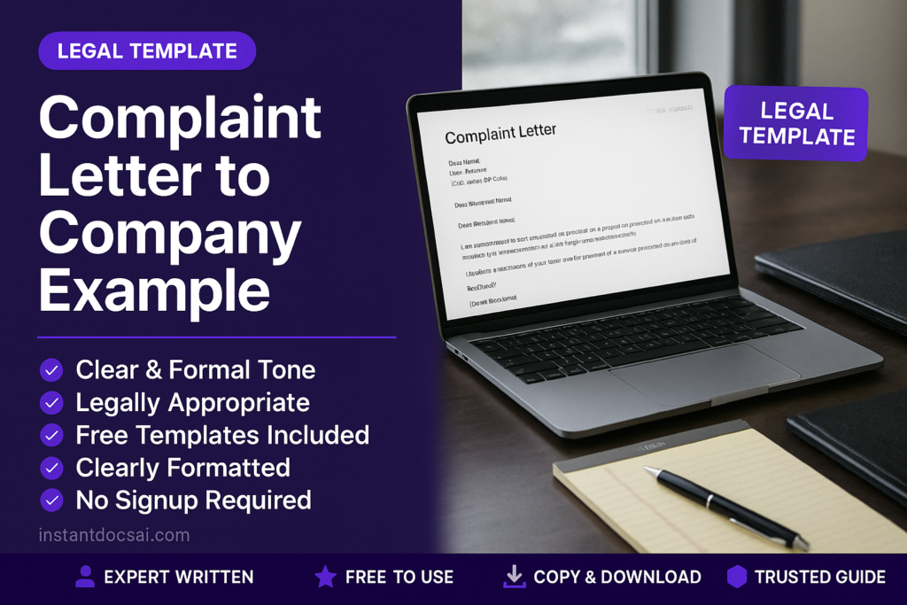 Complaint Letter — professional guide, templates and examples
