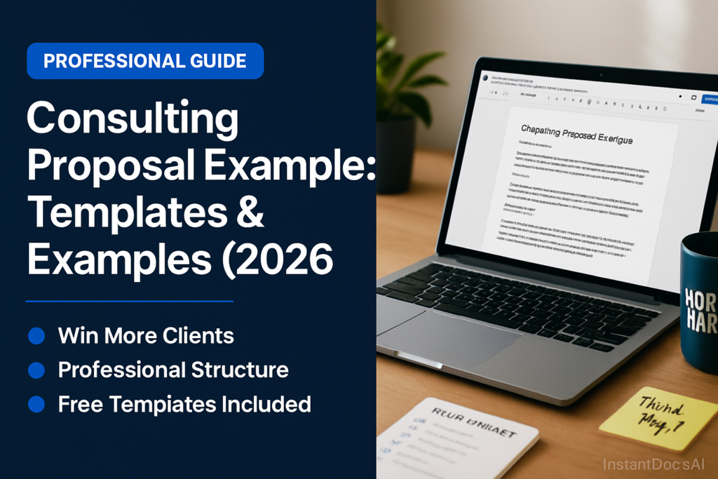 consulting proposal example - professional template and example guide