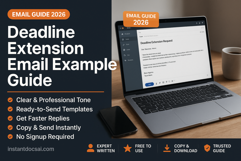 Deadline Extension Email Example Guide 2 Deadline Extension Email — professional guide, templates and examples