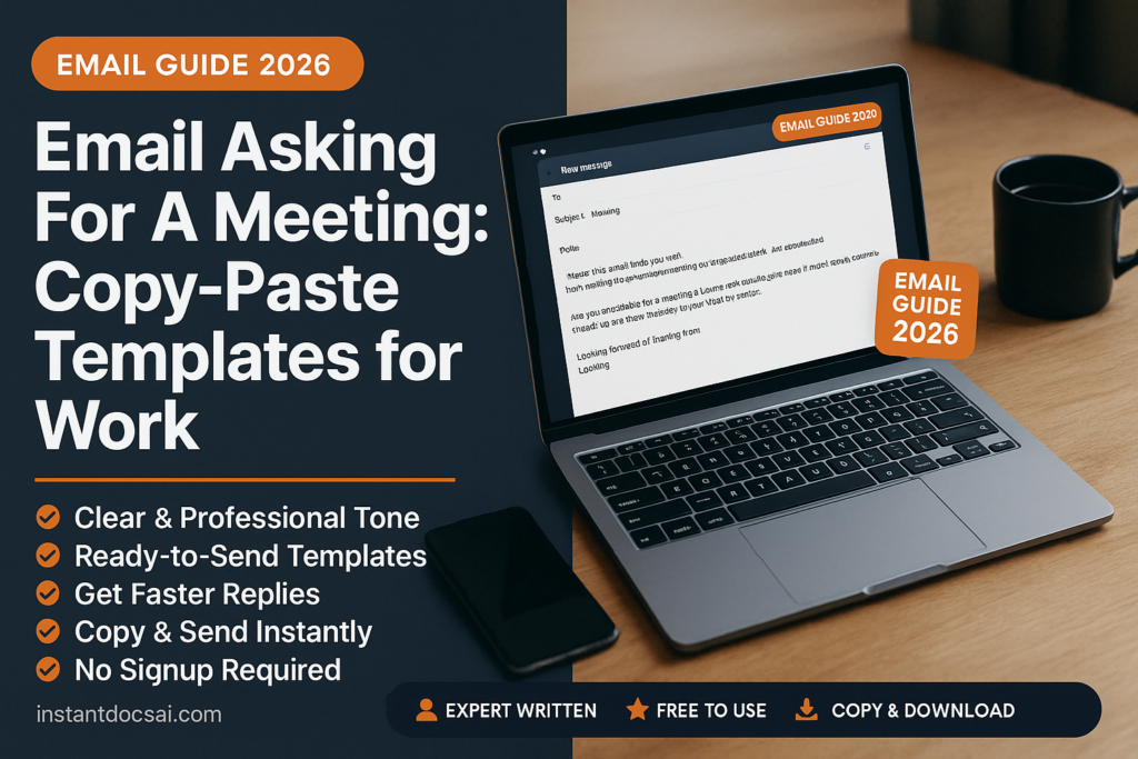 email asking for a meeting — professional guide, templates and examples