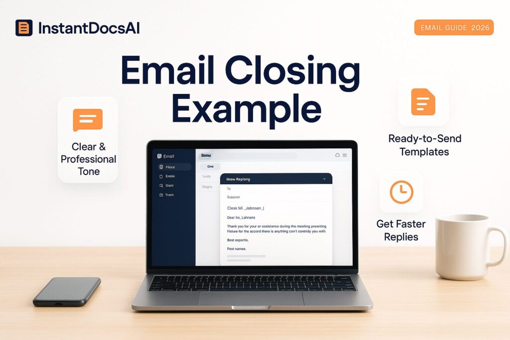 Professional Email Closing Example Guide 4 Professional email closing examples for ending workplace messages clearly and politely