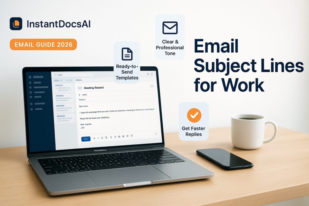 Email Subject Lines for Work (2026): The Complete Guide to Getting Your Emails Opened 2 Professional email subject line examples for workplace messages