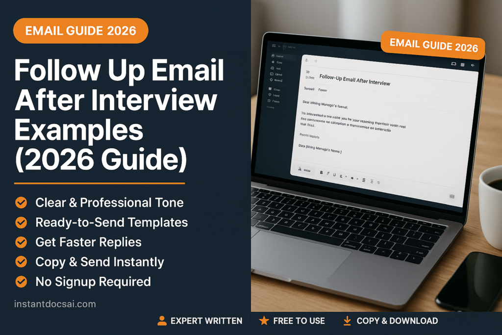 Follow Up Email After Interview Examples (2026 Guide) 2 Follow Up Email After Interview — professional guide, templates and examples