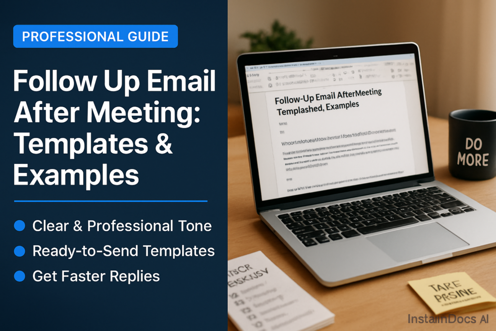 Follow Up Email After Meeting: Templates & Examples (2026) - professional template and example guide