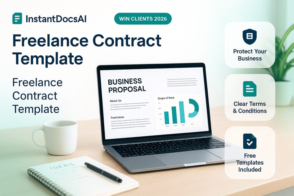 Freelance Contract Template (2026): Free Example & Checklist 2 Freelance contract template for clients, services and project terms