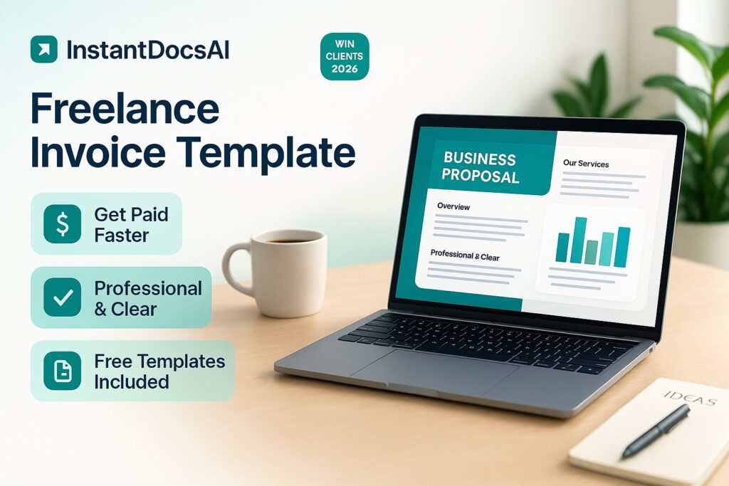 Freelance invoice template for billing clients and tracking payment details