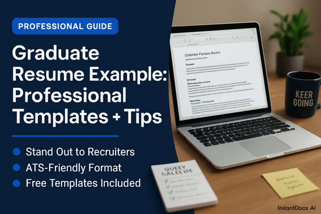 graduate resume example - professional template and example guide
