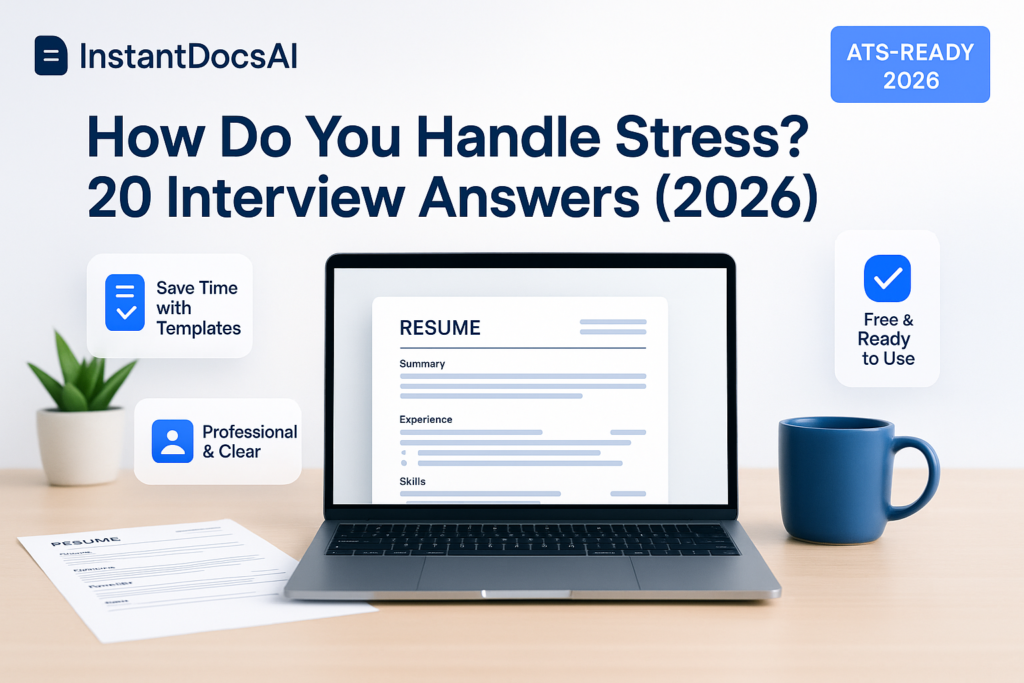 how do you handle stress,how do you handle stress at work — InstantDocsAI professional guide with templates and examples