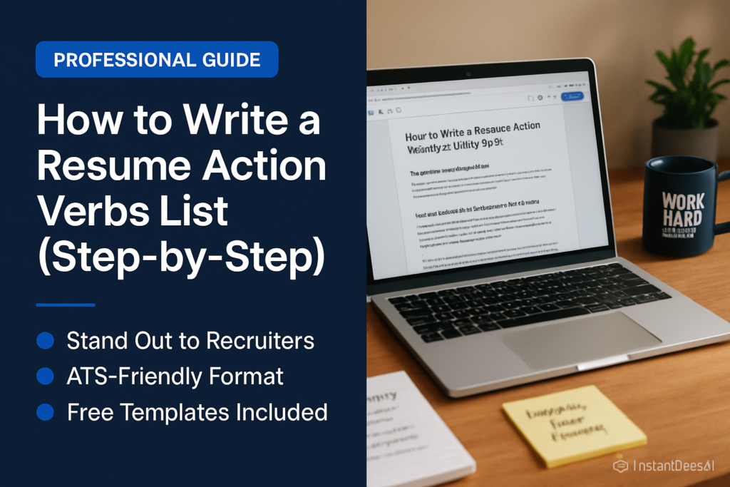 How to Write a Resume Action Verbs List (Step-by-Step) - professional template and example guide