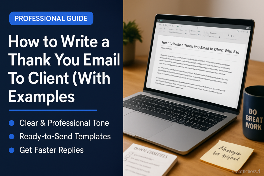Thank You Email To Client (2026): Templates, Examples & Best Practices 6 How to Write a Thank You Email To Client (With Examples) - professional template and example guide
