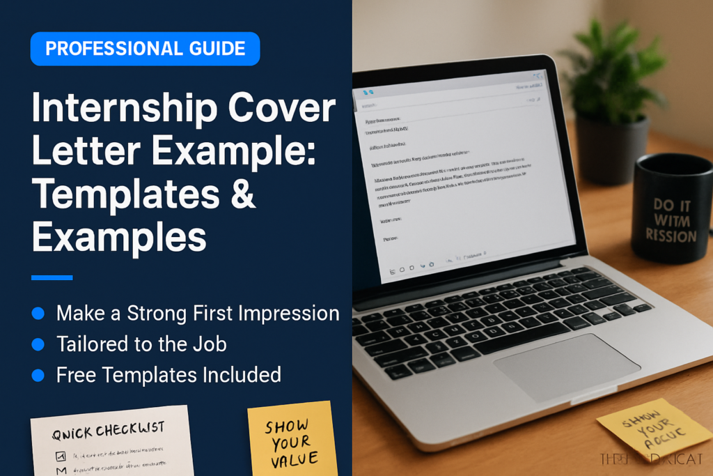 internship cover letter example - professional template and example guide