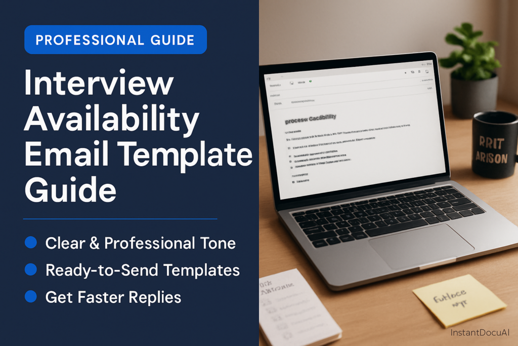 Interview Availability Email Template - professional template and example guide