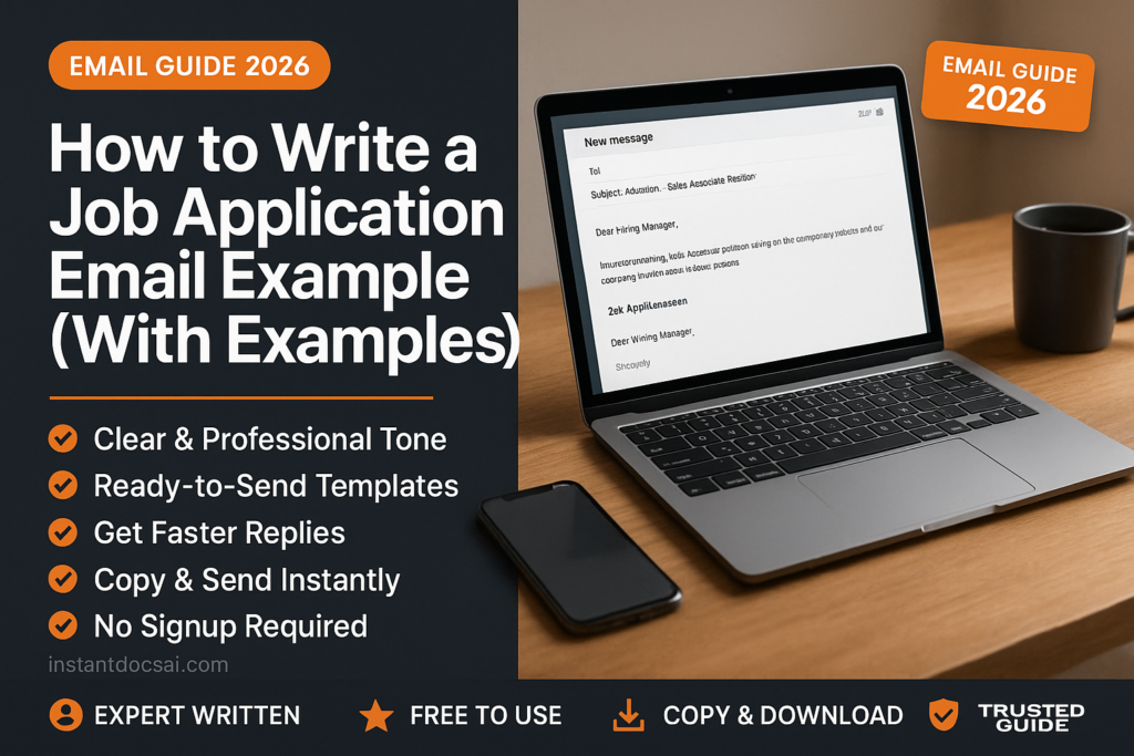 job application email — professional guide, templates and examples