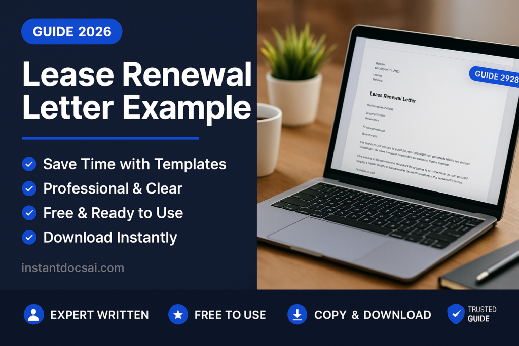 Lease Renewal Letter — professional guide, templates and examples