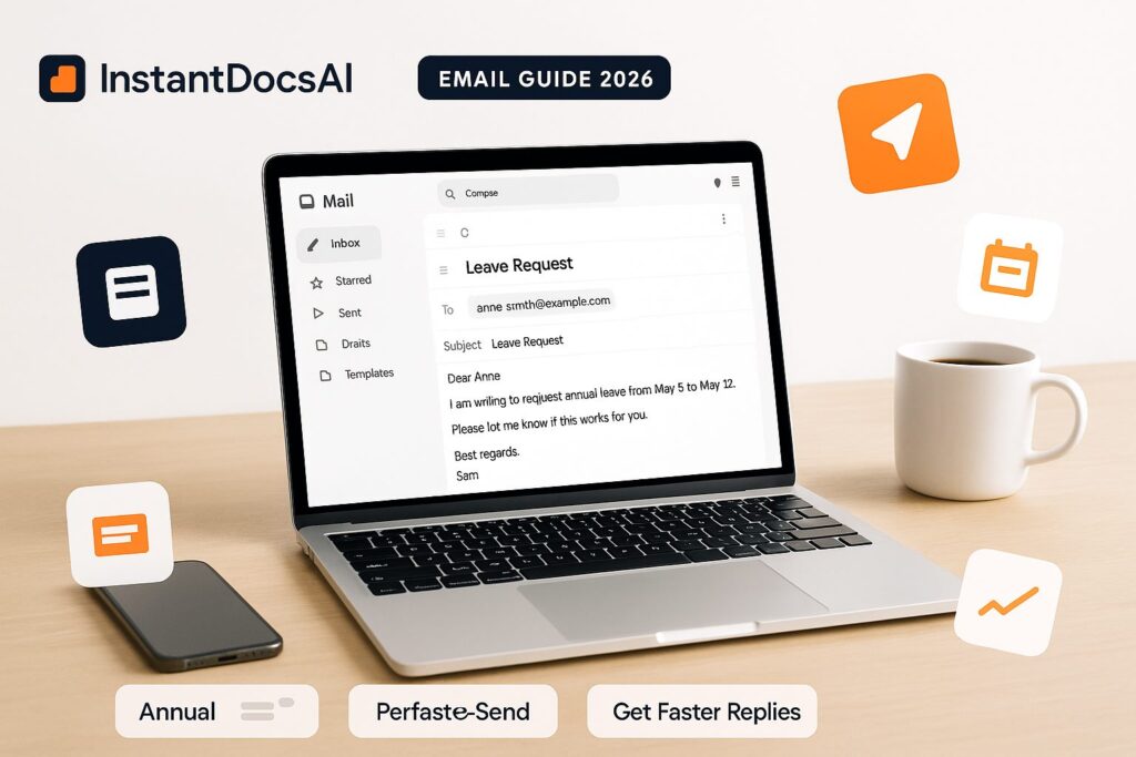 Leave request email template for annual leave and time off