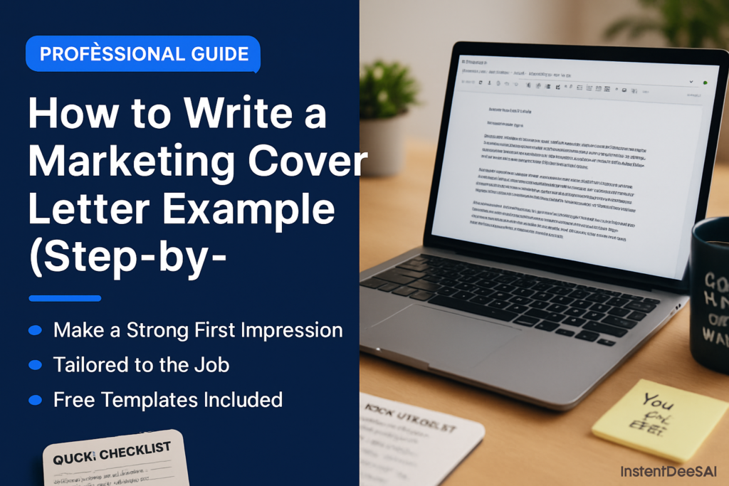 marketing cover letter - professional template and example guide