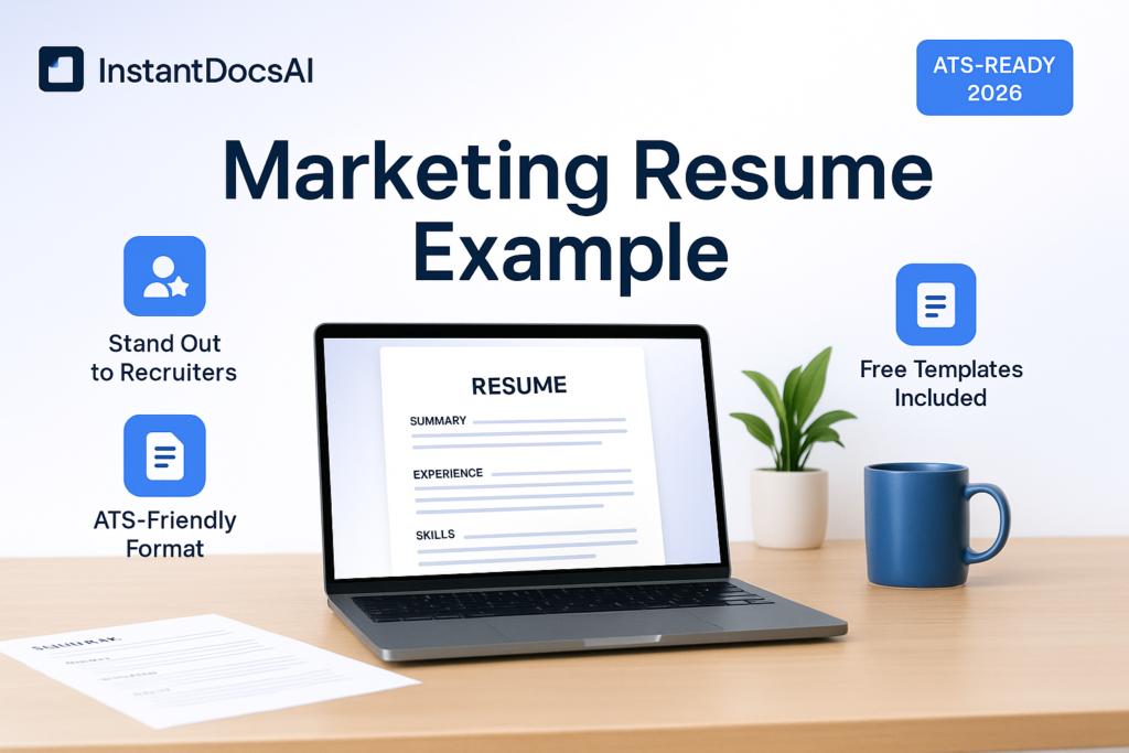 Marketing Resume Example — InstantDocsAI professional guide with templates and examples