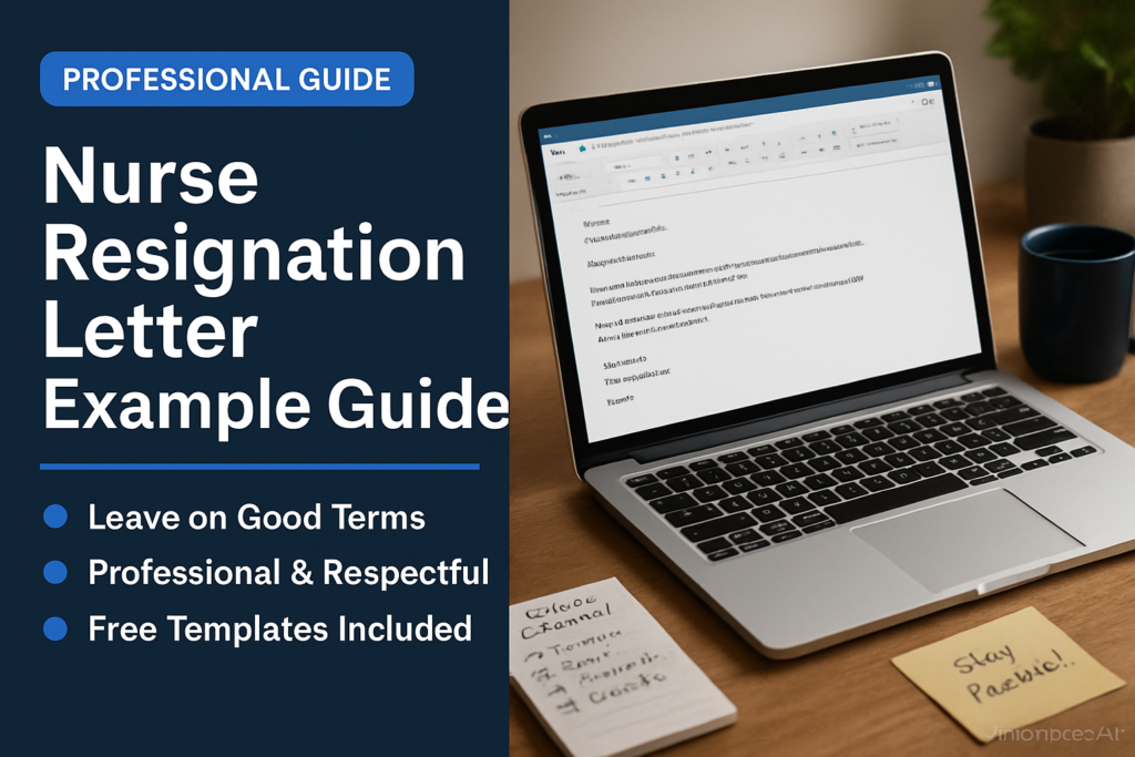 nurse resignation letter - professional template and example guide