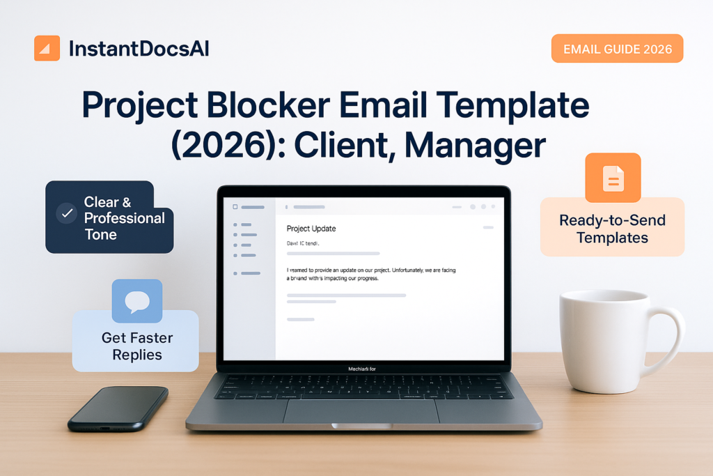 Project Blocker Email Template (2026): Client, Manager & Stakeholder Examples — InstantDocsAI professional guide with templates and examples