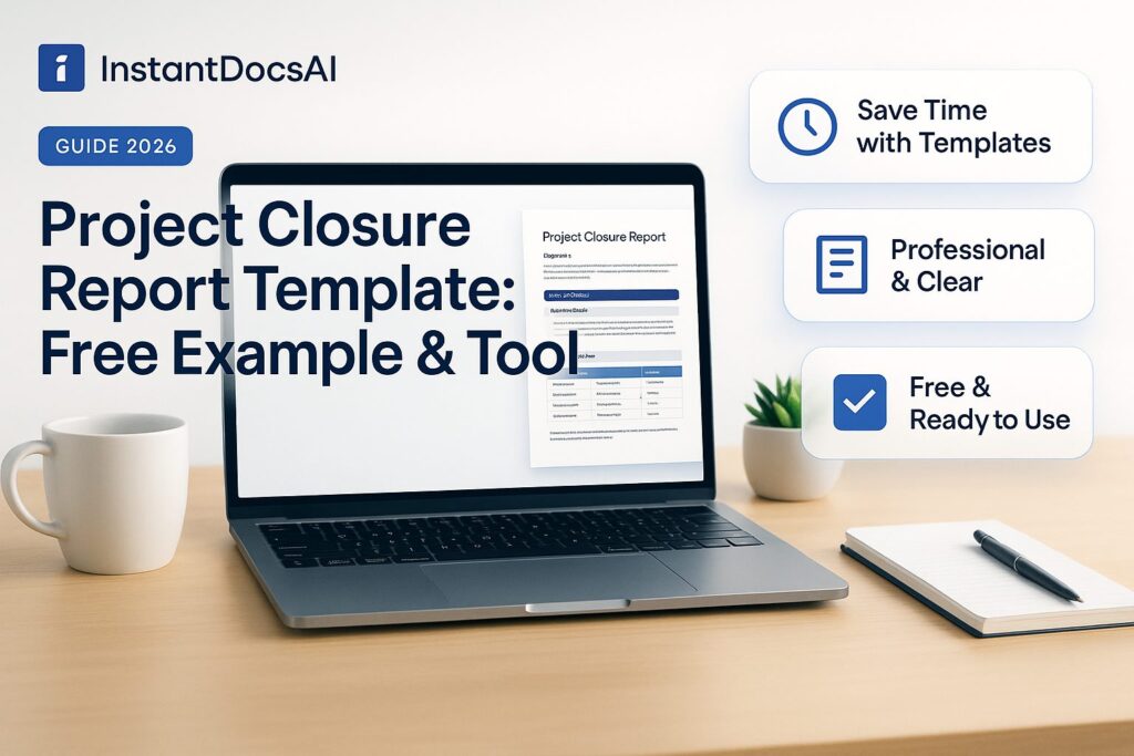 Project closure report template with example and completion tool