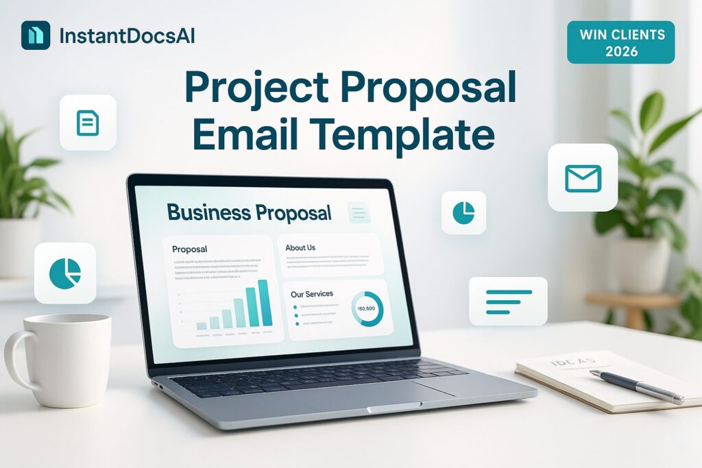 Professional project proposal email template for presenting a project to a client