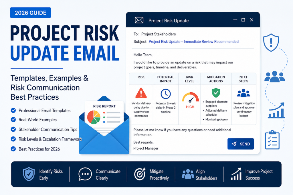 Project Risk Update Email (2026): Templates, Examples & Risk Communication Best Practices 2 Project risk update email example showing project risks mitigation plans and stakeholder communication