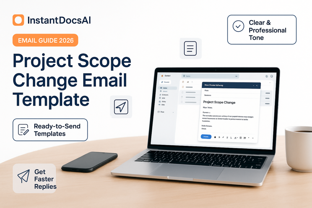 Project Scope Change Email Template for Clients (2026): Examples & Best Practices 2 project scope change email template — InstantDocsAI professional guide with templates and examples