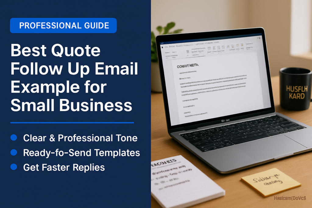 Best Quote Follow Up Email Example for Small Business (Free) 2 quote follow up email,follow up email after quote,client follow up email template,professional follow up email,business email example - professional template and example guide