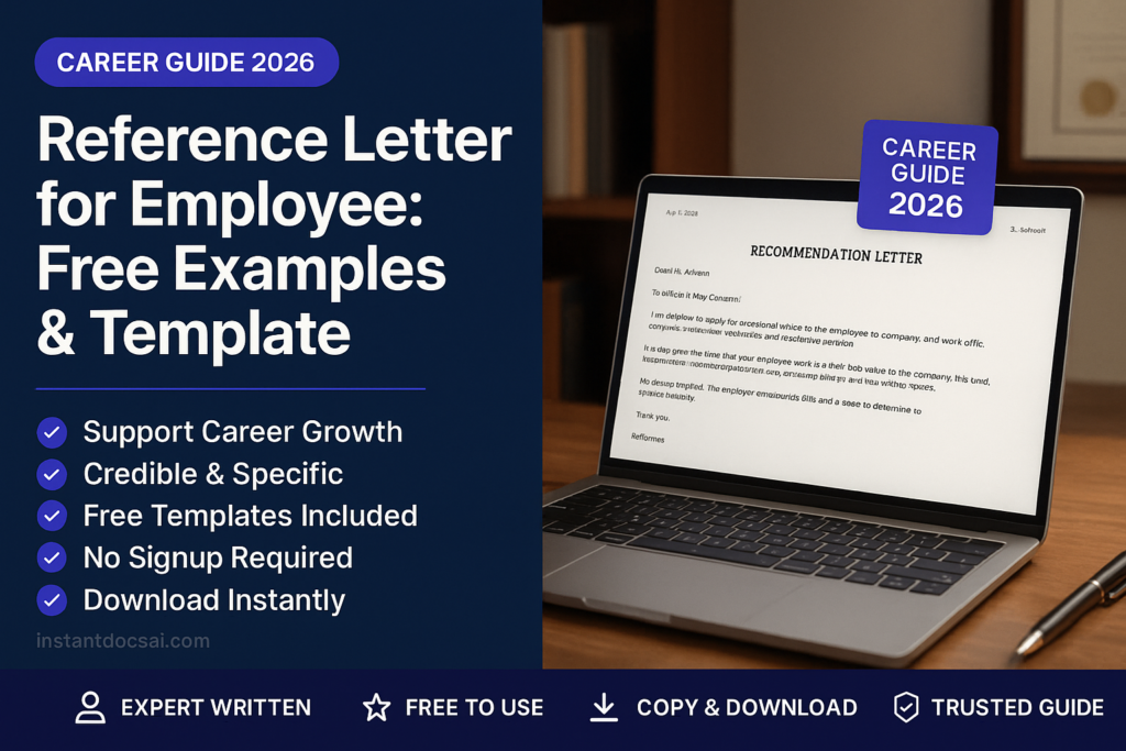 reference letter for employee — professional guide, templates and examples