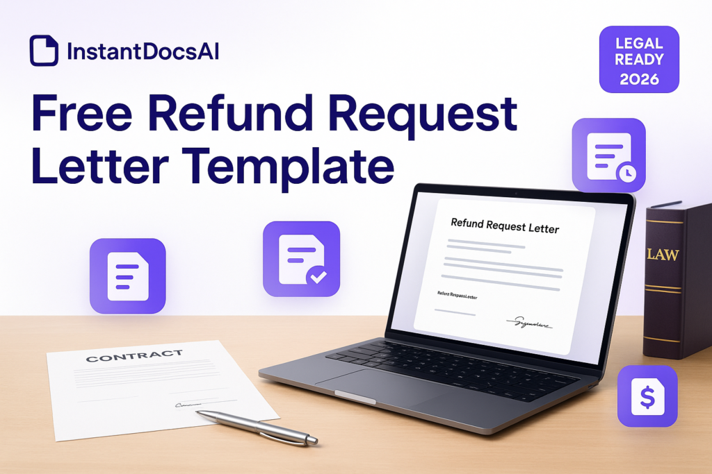 Refund Request Letter Template,free refund request letter — InstantDocsAI professional guide with templates and examples