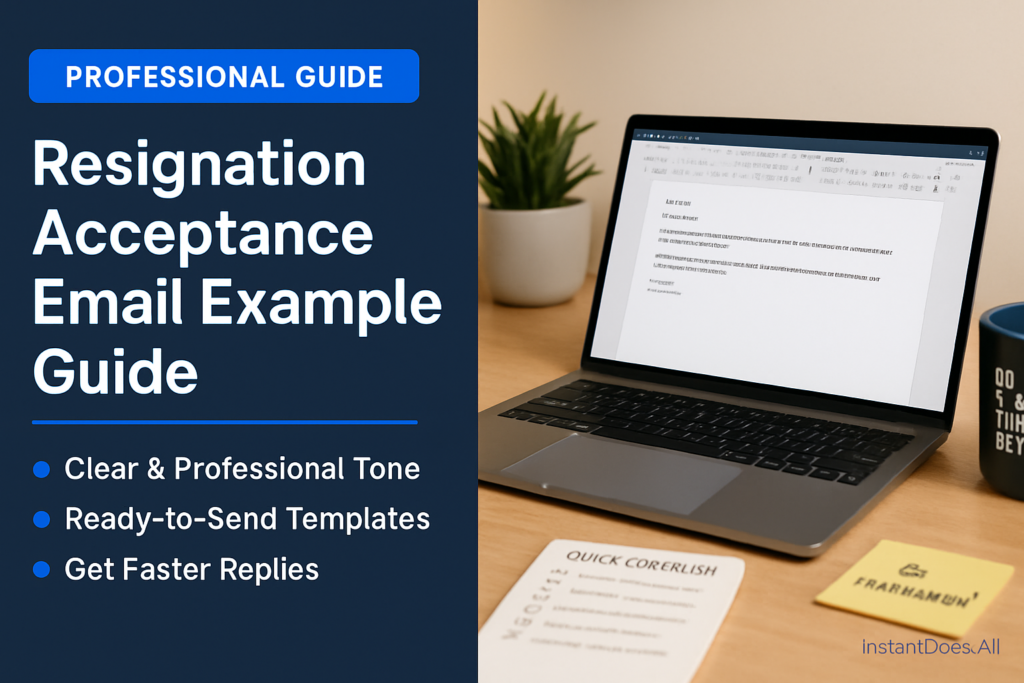 Resignation Acceptance Email Example Guide - professional template and example guide