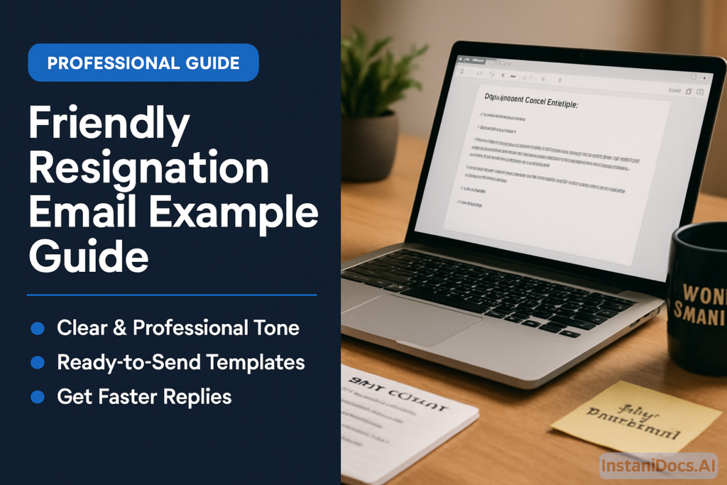 resignation email example - professional template and example guide