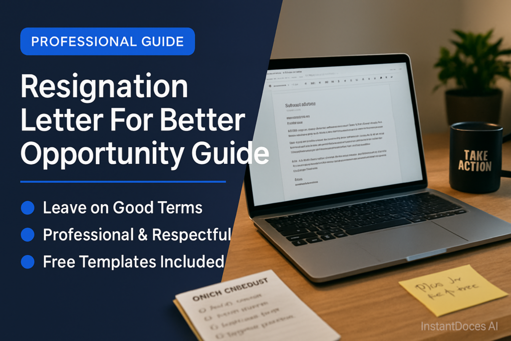 Resignation Letter For Better Opportunity Guide - professional template and example guide