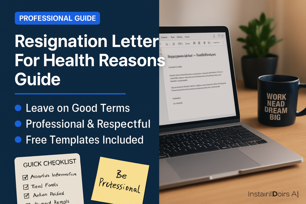 Resignation Letter Health Reasons - professional template and example guide