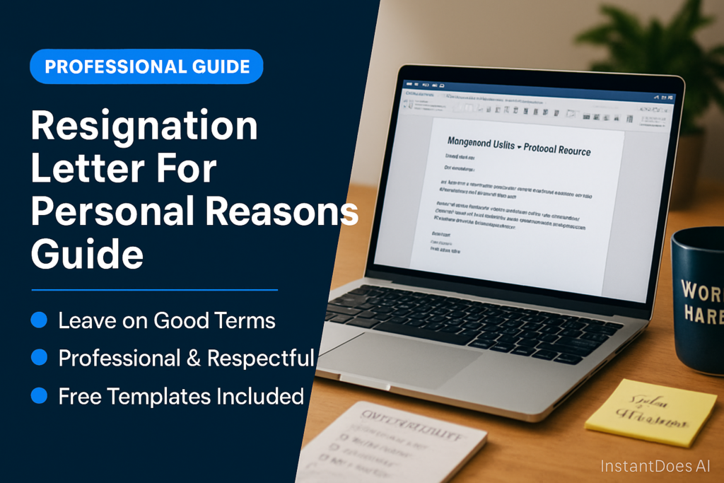 Resignation Letter Personal Reasons - professional template and example guide