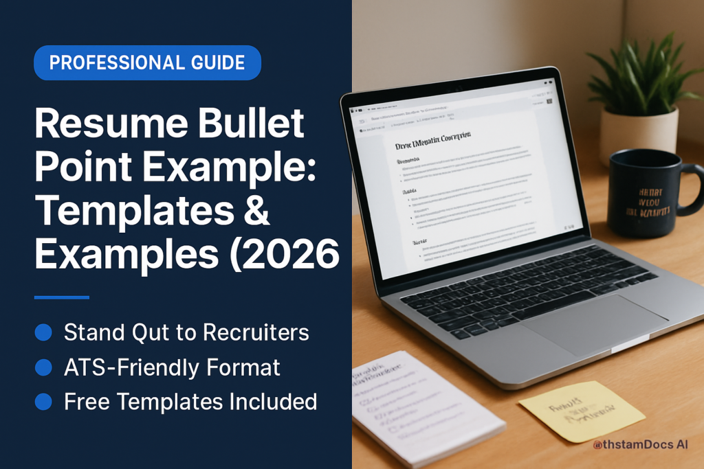 resume bullet point examples - professional template and example guide