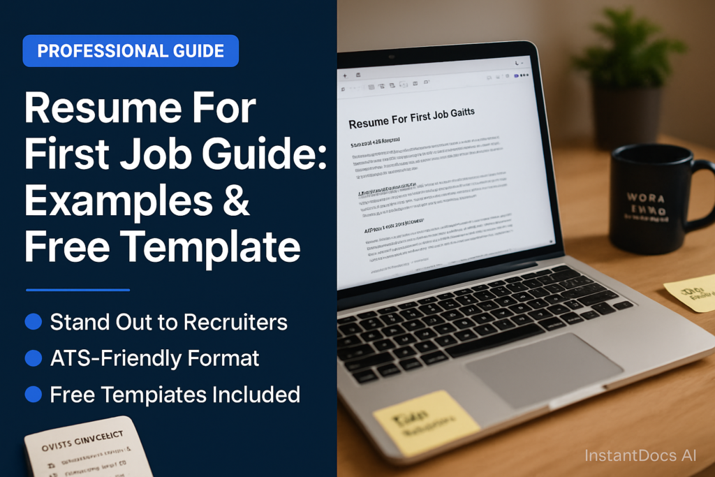 resume for first job - professional template and example guide