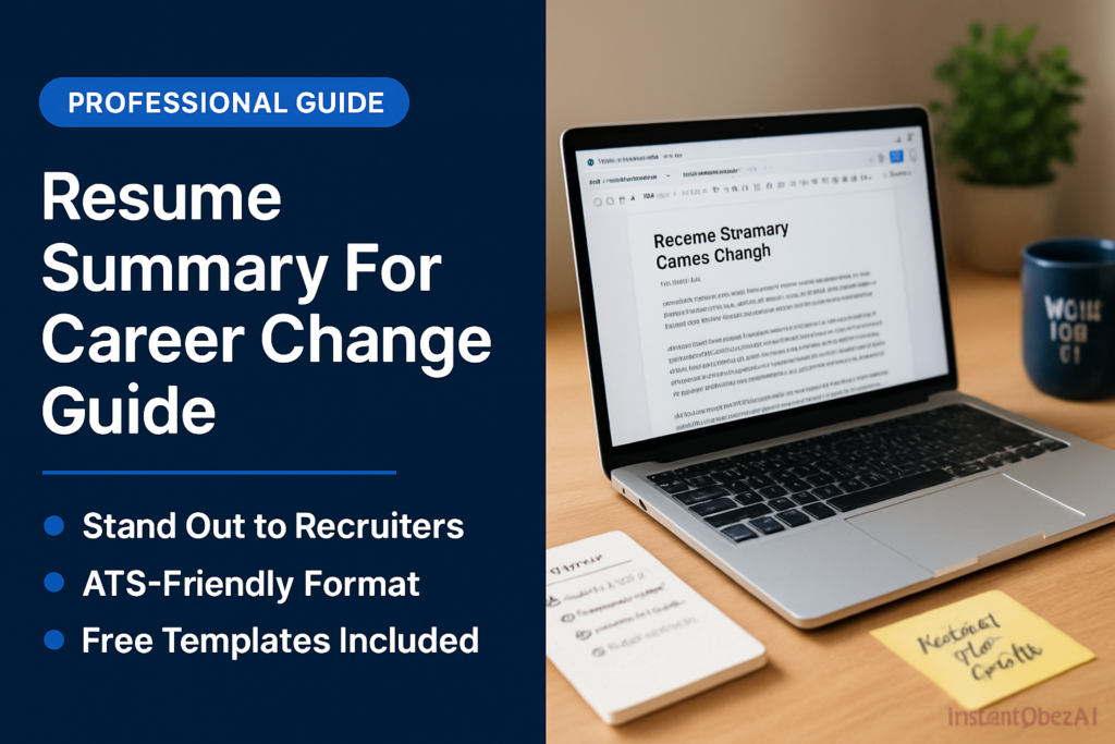 Resume Summary Career Change - professional template and example guide