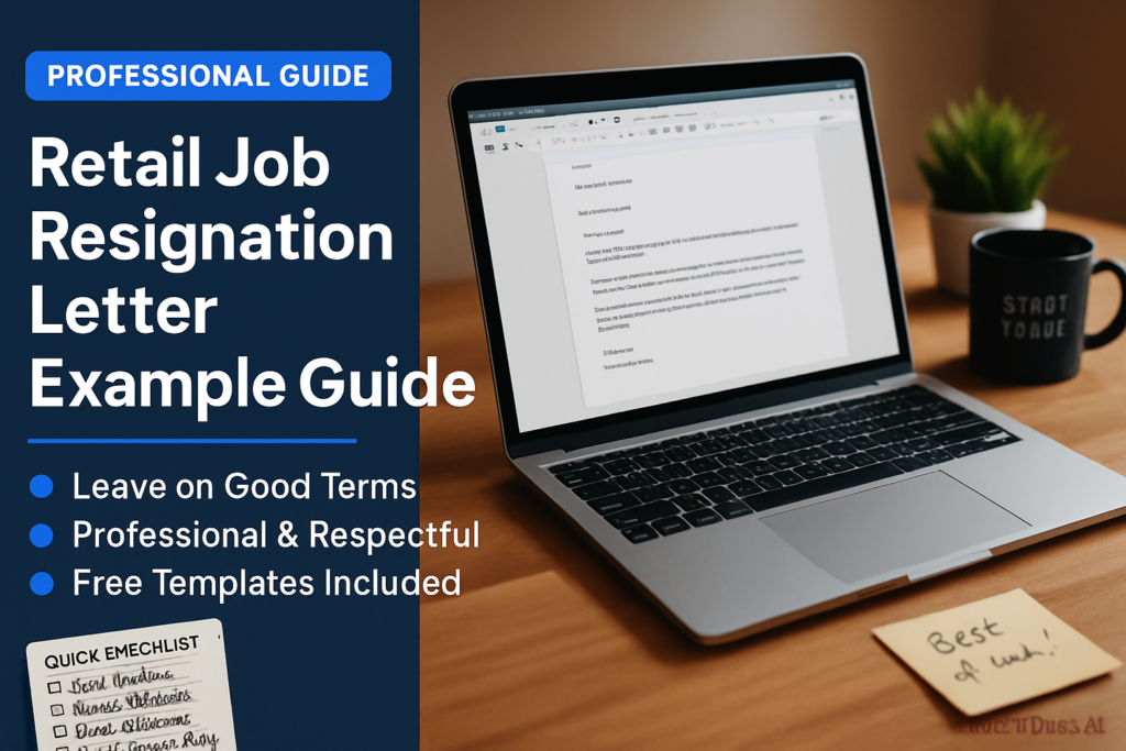 retail resignation letter - professional template and example guide