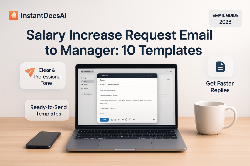 Salary Increase Request Email to Manager: 10 Templates — InstantDocsAI professional guide with templates and examples