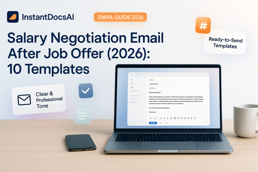 Salary Negotiation Email After Job Offer (2026): 10 Templates & Counteroffer Examples — InstantDocsAI professional guide with templates and examples