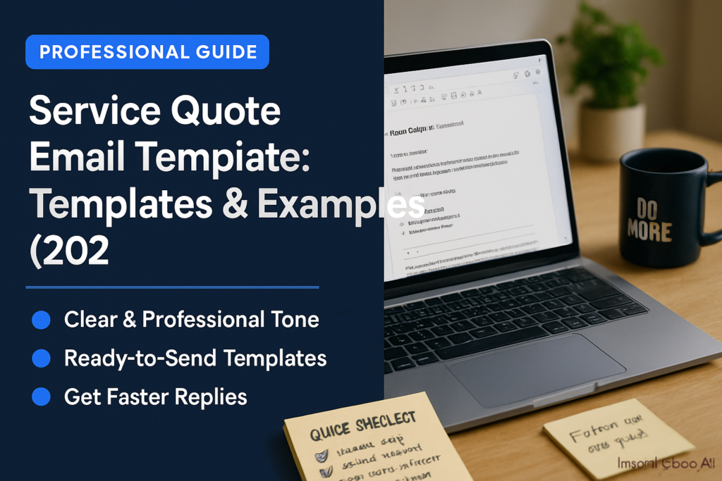 service quote email template - professional template and example guide
